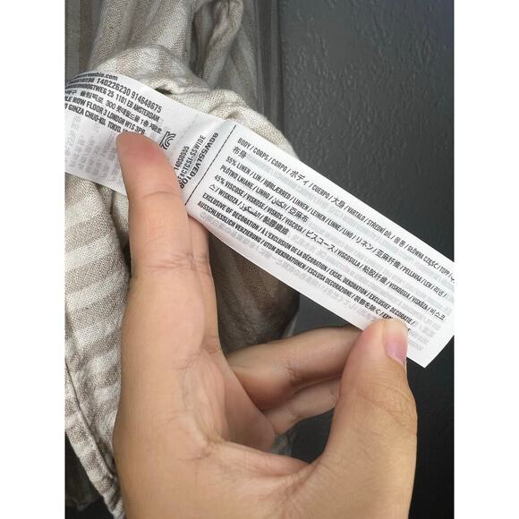 Abercrombie & Fitch Oversized Linen-Blend Shirt - Picture 8 of 8